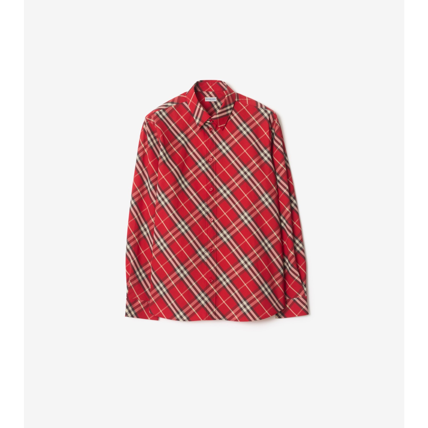 休闲版型格纹棉质衬衫