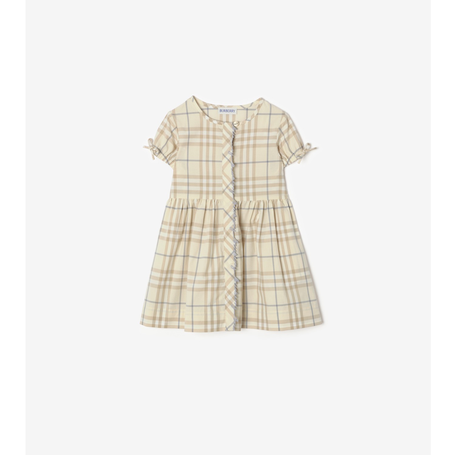 格纹棉质连衣裙