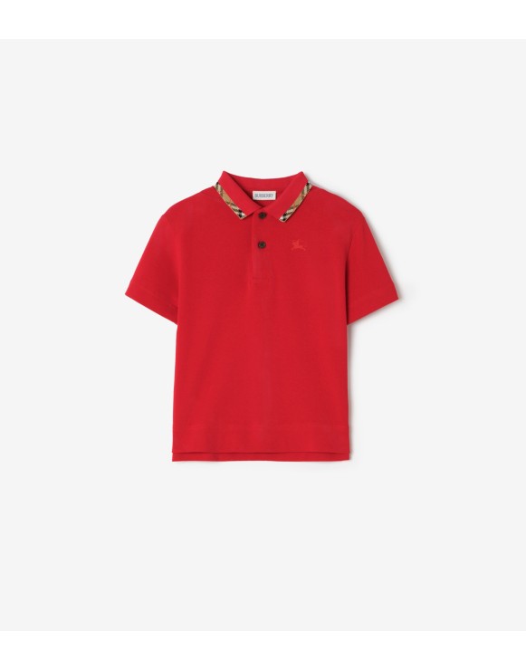 棉质珠地网眼布 Polo 衫