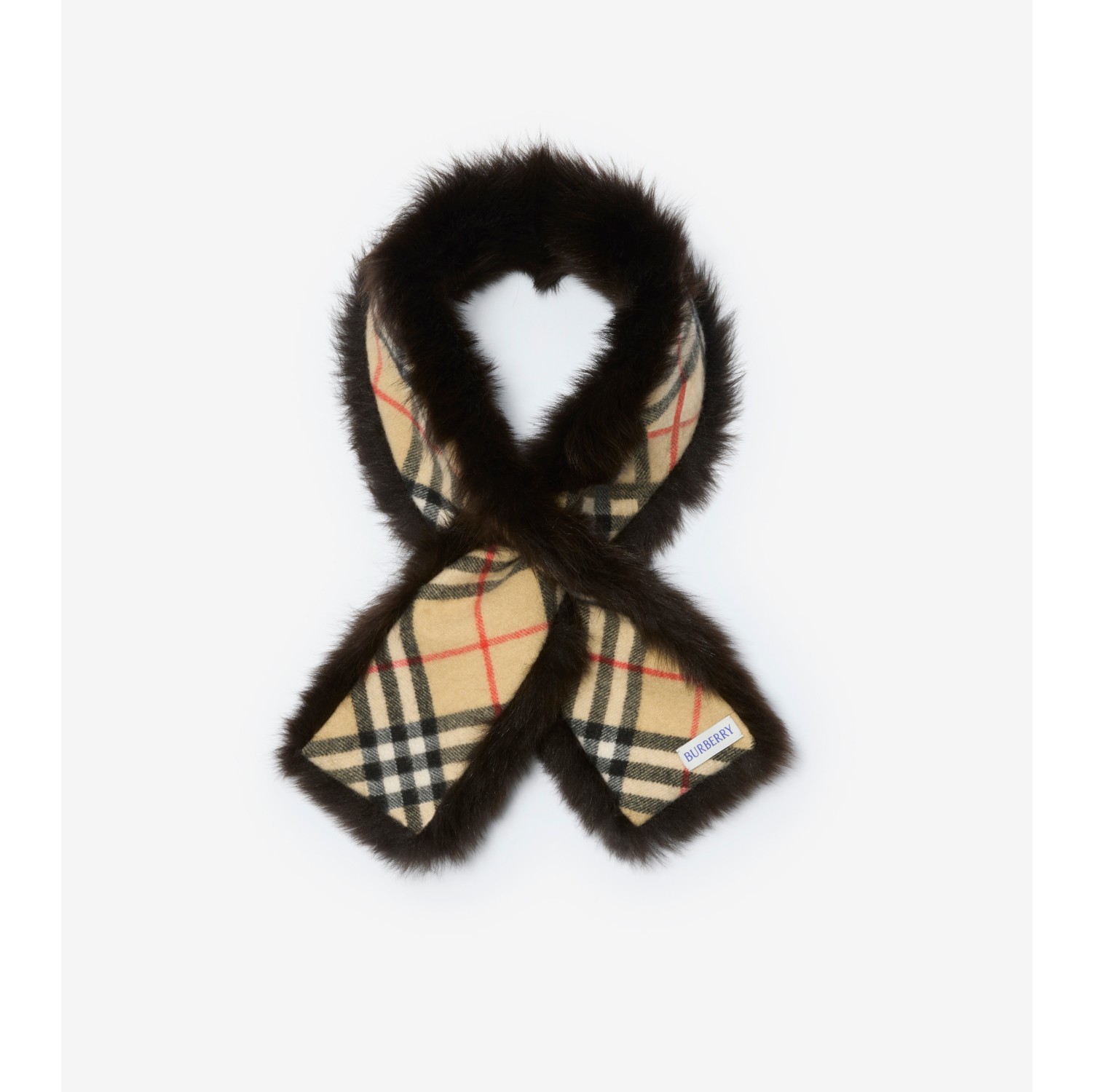 双面两用毛羊皮围巾